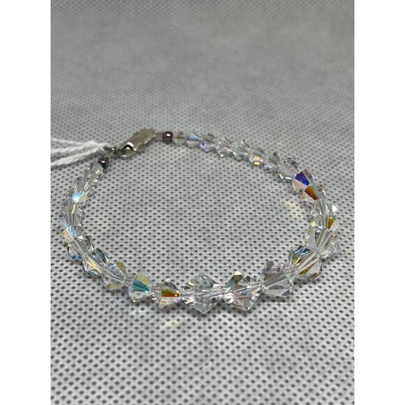 Crystal AB Bling Graduated - Handcrafted Austrian Beads Bracelet Jewelry - Picture 3 of 4